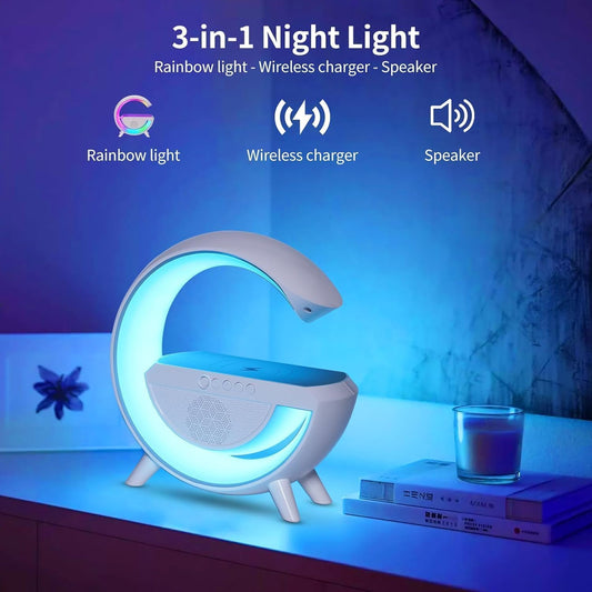 3 in 1 Bluetooth Speaker, Wireless Charger & RGB Light