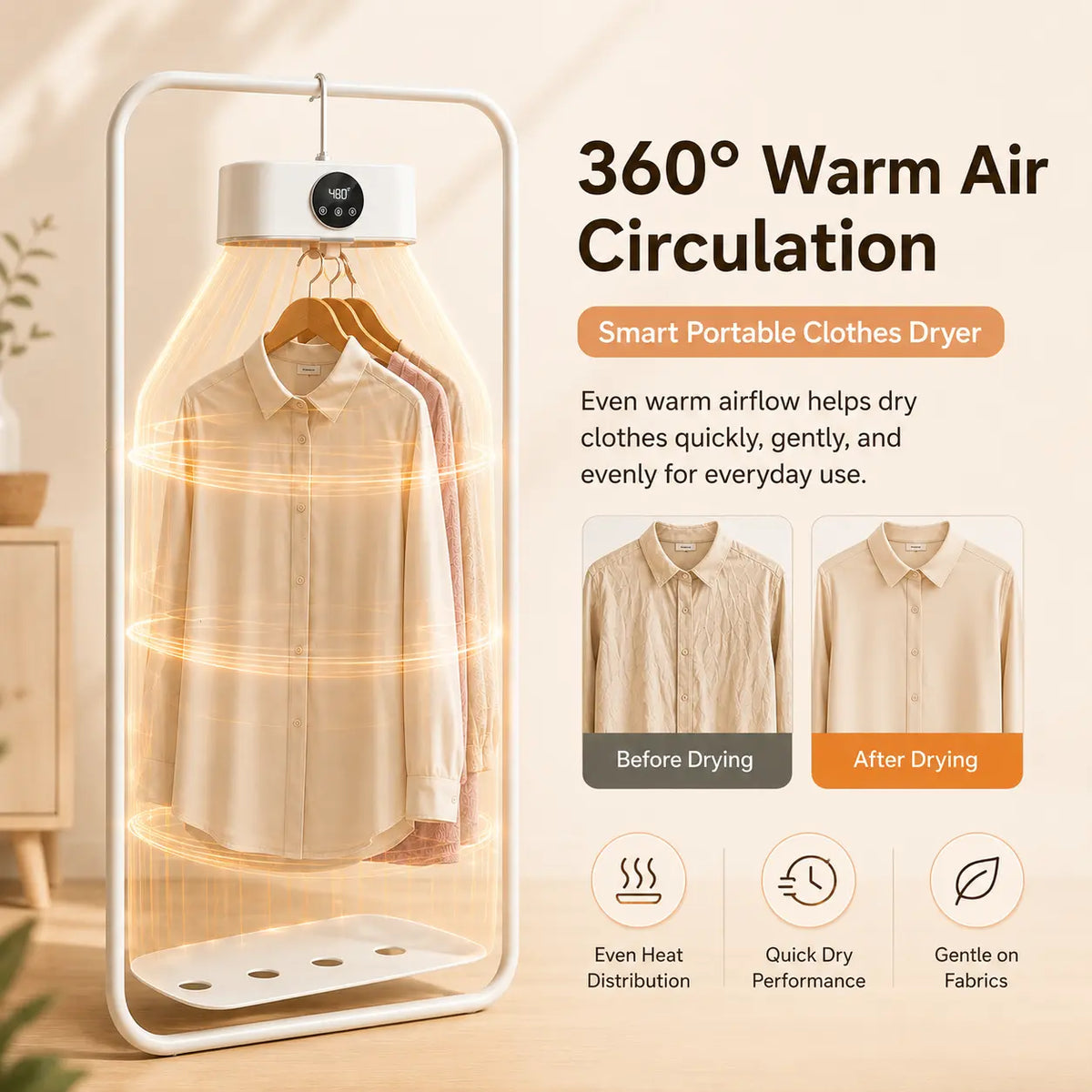 AiroDry™ Pro - Smart Portable Clothes Dryer